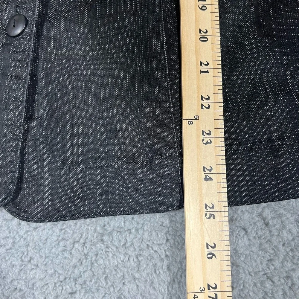 Koret Black Jean Jacket Women's Button Up 3/4 Sleeve Stretch Sz XL - Picture 9 of 10